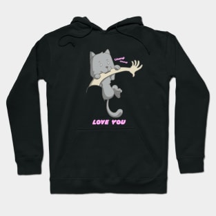 cat love Hoodie